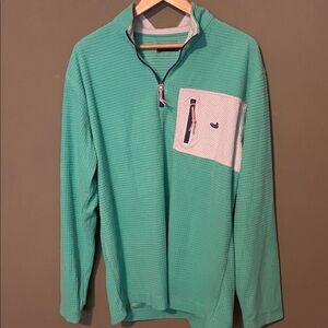 Southern Marsh Teal Quarter-Zip Sweatshirt A6